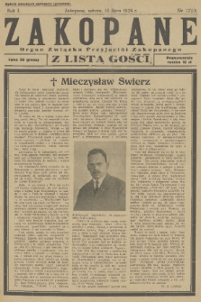 Zakopane : organ Związku Przyjaciół Zakopanego z listą gośc. R. 1 [i.e. 8], 1929, nr 12/13