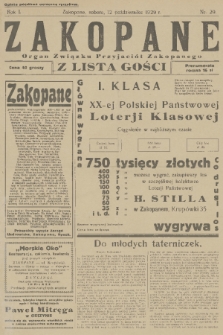 Zakopane : organ Związku Przyjaciół Zakopanego z listą gośc. R. 1 [i.e. 8], 1929, nr 29