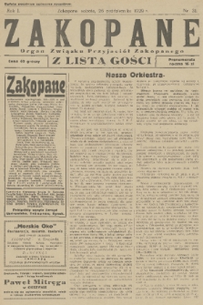 Zakopane : organ Związku Przyjaciół Zakopanego z listą gośc. R. 1 [i.e. 8], 1929, nr 31