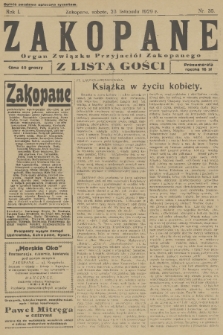 Zakopane : organ Związku Przyjaciół Zakopanego z listą gośc. R. 1 [i.e. 8], 1929, nr 35
