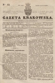 Gazeta Krakowska. 1846, nr 12