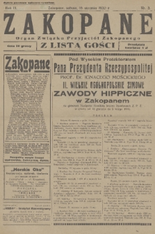 Zakopane : organ Związku Przyjaciół Zakopanego z listą gośc. R. 9, 1930, nr 3