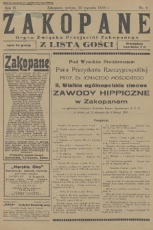 Zakopane : organ Związku Przyjaciół Zakopanego z listą gośc. R. 9, 1930, nr 4