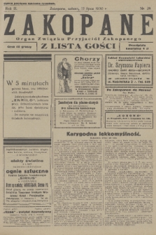 Zakopane : organ Związku Przyjaciół Zakopanego z listą gośc. R. 9, 1930, nr 28