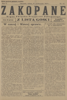 Zakopane : organ Związku Przyjaciół Zakopanego z listą gośc. R. 9, 1930, nr 42