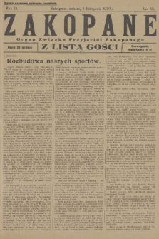 Zakopane : organ Związku Przyjaciół Zakopanego z listą gośc. R. 9, 1930, nr 45