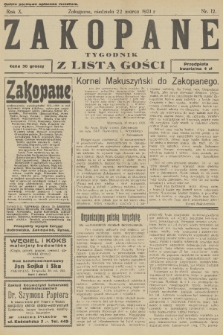 Zakopane : z listą gości. R. 10, 1931, nr 12