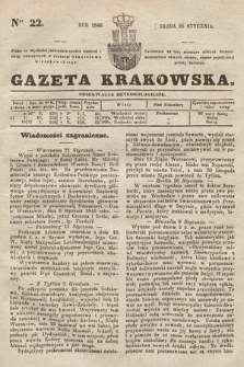 Gazeta Krakowska. 1846, nr 22
