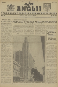 Głos Anglii : tygodniowy przegląd spraw brytyjskich. R. 2, 1947, nr 10