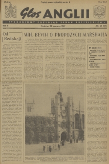 Głos Anglii : tygodniowy przegląd spraw brytyjskich. R. 2, 1947, nr 26