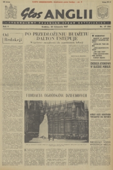 Głos Anglii : tygodniowy przegląd spraw brytyjskich. R. 2, 1947, nr 47