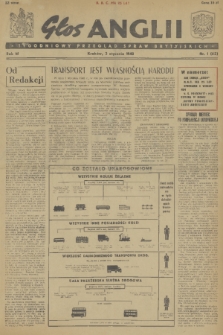 Głos Anglii : tygodniowy przegląd spraw brytyjskich. R. 3, 1948, nr 1