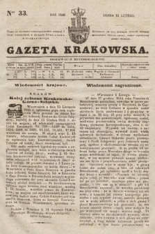 Gazeta Krakowska. 1846, nr 33