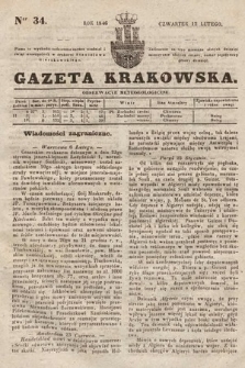 Gazeta Krakowska. 1846, nr 34