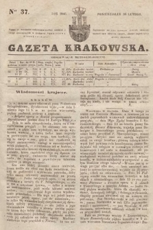 Gazeta Krakowska. 1846, nr 37