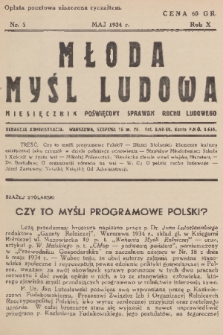 Młoda Myśl Ludowa : miesięcznik poświęcony sprawom ruchu ludowego. R. 10, 1934, nr 5