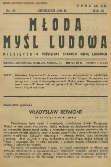 Młoda Myśl Ludowa : miesięcznik poświęcony sprawom ruchu ludowego. R. 11, 1935, nr 10