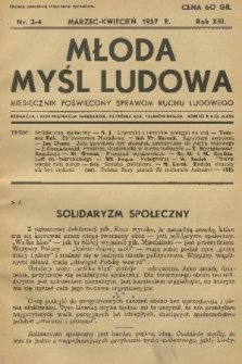 Młoda Myśl Ludowa : miesięcznik poświęcony sprawom ruchu ludowego. R. 13, 1937, nr 3-4