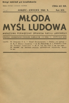 Młoda Myśl Ludowa : miesięcznik poświęcony sprawom ruchu ludowego. R. 14, 1938, nr 3-4