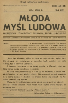 Młoda Myśl Ludowa : miesięcznik poświęcony sprawom ruchu ludowego. R. 14, 1938, nr 5