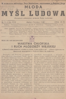 Młoda Myśl Ludowa : miesięcznik poświęcony sprawom Ruchu Ludowego. R. 18, 1948, nr 3-4