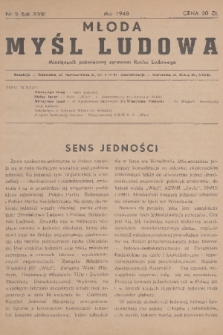 Młoda Myśl Ludowa : miesięcznik poświęcony sprawom Ruchu Ludowego. R. 18, 1948, nr 5