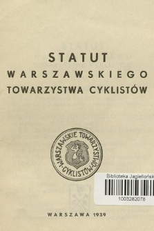 Statut Warszawskiego Towarzystwa Cyklistów