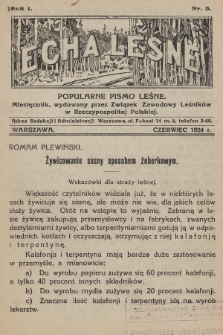 Echa Leśne : popularne pismo leśne : miesięcznik, wydawany przez Związek Zawodowy Leśników w Rzeczypospolitej Polskiej. 1924, nr 3