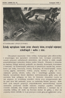 Echa Leśne. 1925, No. 11