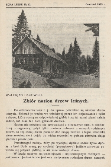 Echa Leśne. 1925, No 12