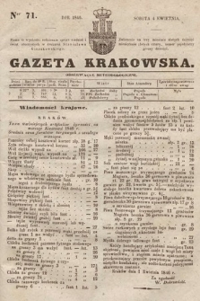 Gazeta Krakowska. 1846, nr 71