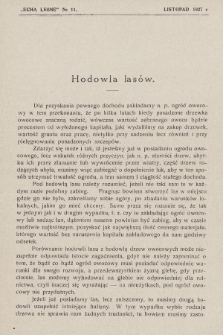 Echa Leśne. 1927, No. 11