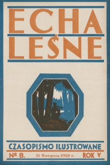 Echa Leśne : czasopismo ilustrowane. 1928, nr 8