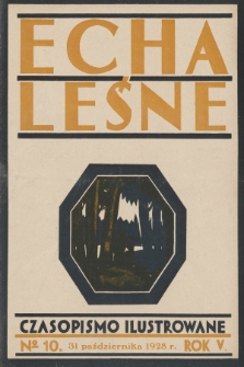 Echa Leśne : czasopismo ilustrowane. 1928, nr 10