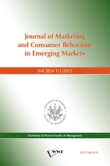 Journal of Marketing and Consumer Behaviour in Emerging Markets. 2015, 1