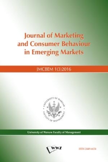 Journal of Marketing and Consumer Behaviour in Emerging Markets. 2016, 1