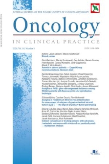 Oncology in Clinical Practice : official journal of the Polish Society of Clinical Oncology. Vol. 16, 2020, no. 5