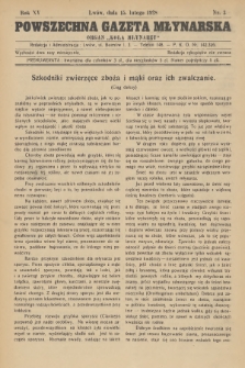 Powszechna Gazeta Młynarska : organ „Koła Młynarzy”. R.15, 1928, nr 3