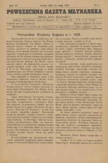 Powszechna Gazeta Młynarska : organ „Koła Młynarzy”. R.15, 1928, nr 8