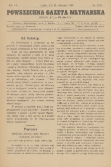 Powszechna Gazeta Młynarska : organ „Koła Młynarzy”. R.15, 1928, nr 13-21