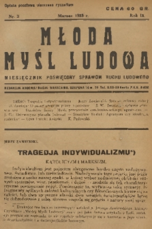Młoda Myśl Ludowa : miesięcznik poświęcony sprawom ruchu ludowego. R. 9, 1933, nr 3