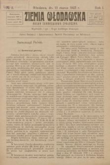 Ziemia Włodawska : organ samorządowo-społeczny. R.1, 1923, nr 5