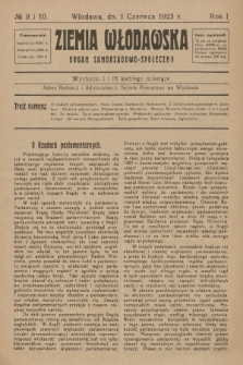 Ziemia Włodawska : organ samorządowo-społeczny. R.1, 1923, nr 9 i 10