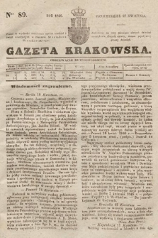 Gazeta Krakowska. 1846, nr 89
