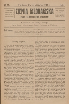 Ziemia Włodawska : organ samorządowo-społeczny. R.1, 1923, nr 11
