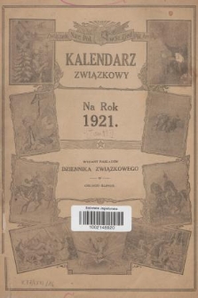 Kalendarz Związkowy na Rok 1921