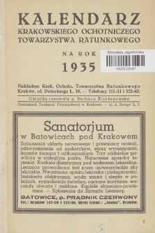 Kalendarz Krakowskiego Ochotniczego Towarzystwa Ratunkowego na Rok 1935