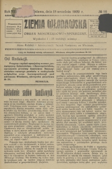 Ziemia Włodawska : organ samorządowo-społeczny. R.7, 1929, nr 16