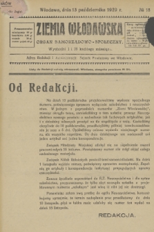 Ziemia Włodawska : organ samorządowo-społeczny. R.7, 1929, nr 18