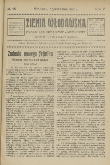 Ziemia Włodawska : organ samorządowo-społeczny. R.5, 1927, nr 18